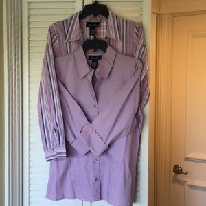 Denim & Co button down shirts. Bundle of 2 size S